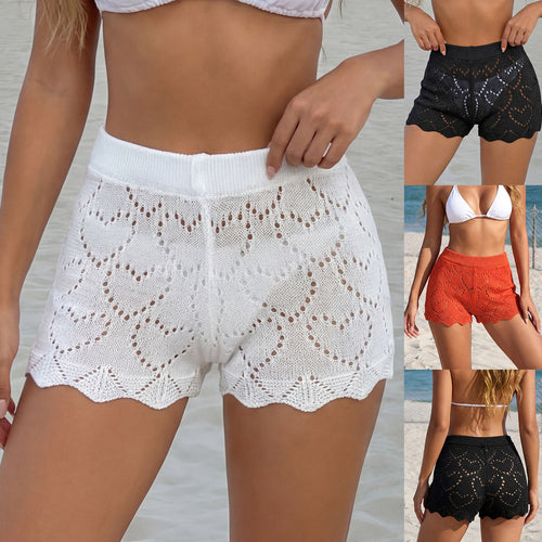 Damen luftige Häkelshorts mit Herzen Echo Archiv