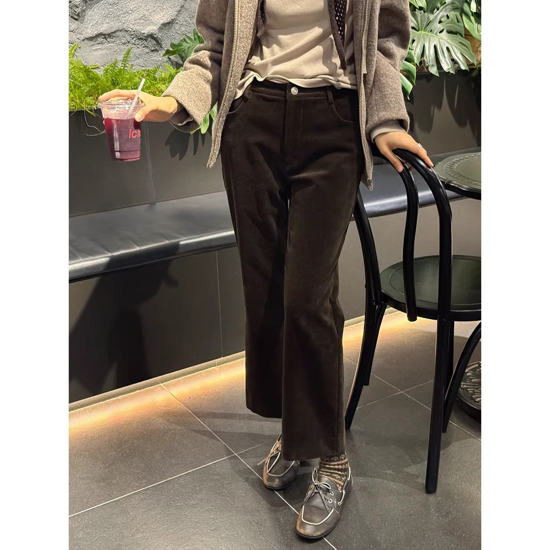 Damen Elegante Flared Cordhose Echoarchiv