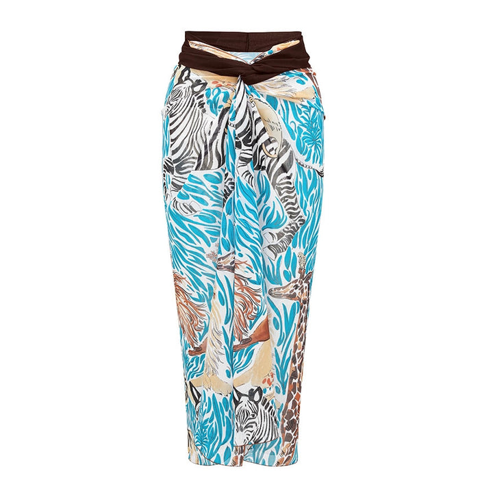 Damen Einteiler Badeanzug mit tierischem Print und eleganter Taillierung Echo Archiv