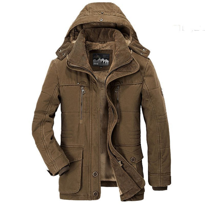 Herren Canvas-Parka mit wärmender Cord- und Teddy-Innenfütterung, Kapuze und Multifunktions-Taschen – Taviero