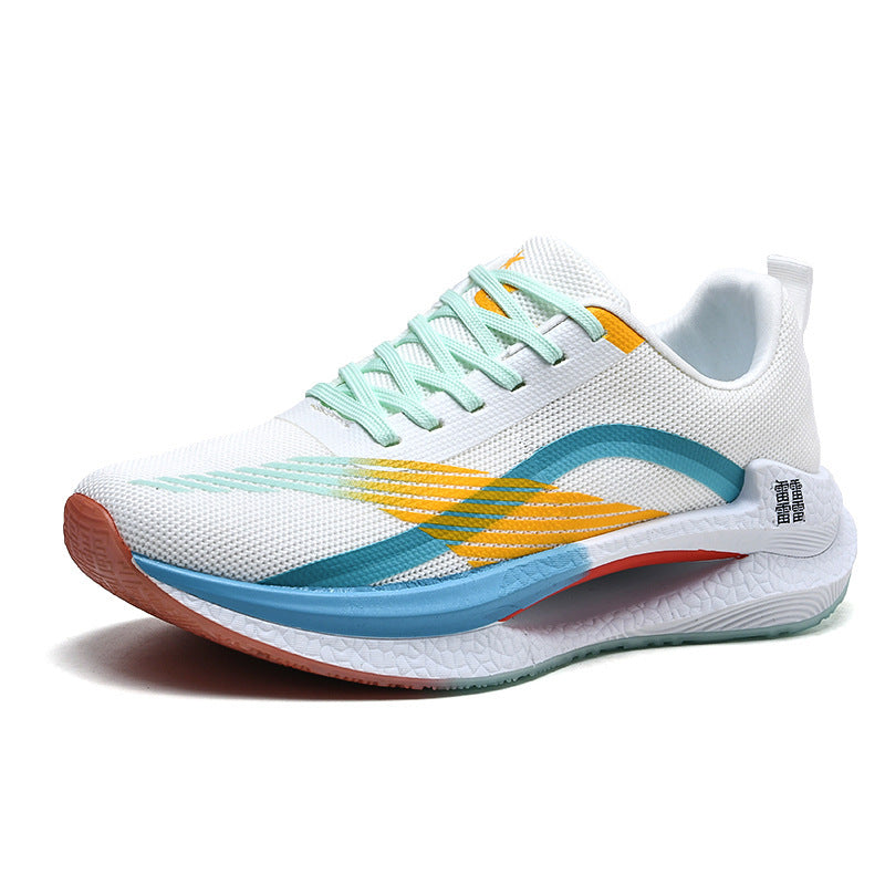 Unisex leichte Dämpfungs-Laufschuhe mit atmungsaktivem Mesh-Oberteil, seitlicher Energielaufsohle und Fersen-Zuglasche – Tavélo