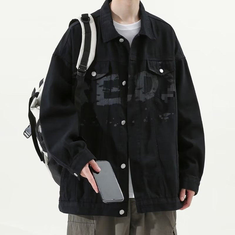 Herren Modische Denimjacke mit Brusttaschen – Denvaro