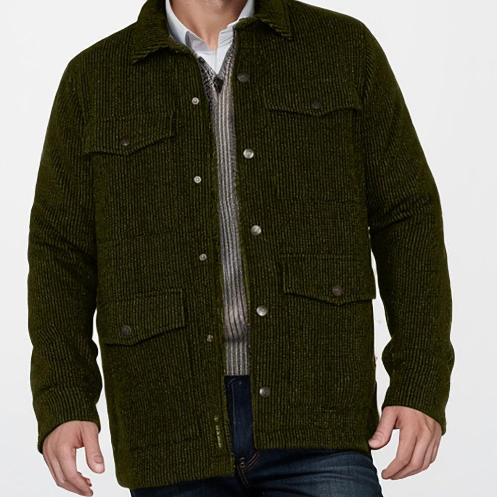 Herren robuste Baumwolljacke im lässigen Design mit aufgesetzten Taschen Echoarchiv