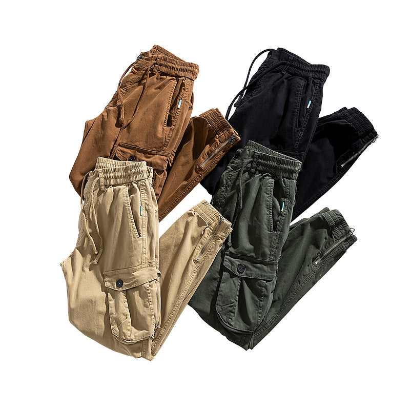 Herren Multifunktionale Zip‑Cargo‑Jogginghose mit Knieabnähern und elastischem Tunnelzugbund Echo Archiv