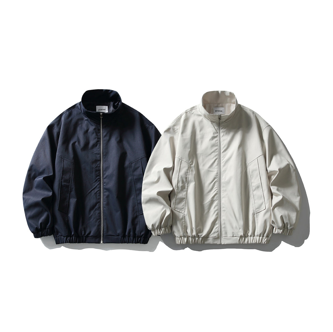 Herren Tech-Bomberjacke im Workwear-Stil mit hohem Stehkragen und elastischem Saum Echoarchiv