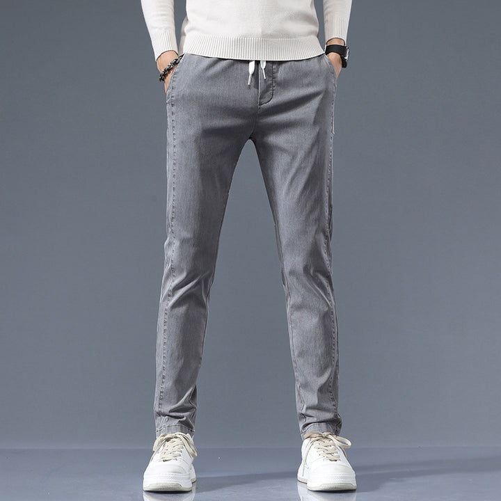 Herren stylische Chino-Hose mit verstellbarem Bund und modernen Details Echoarchiv