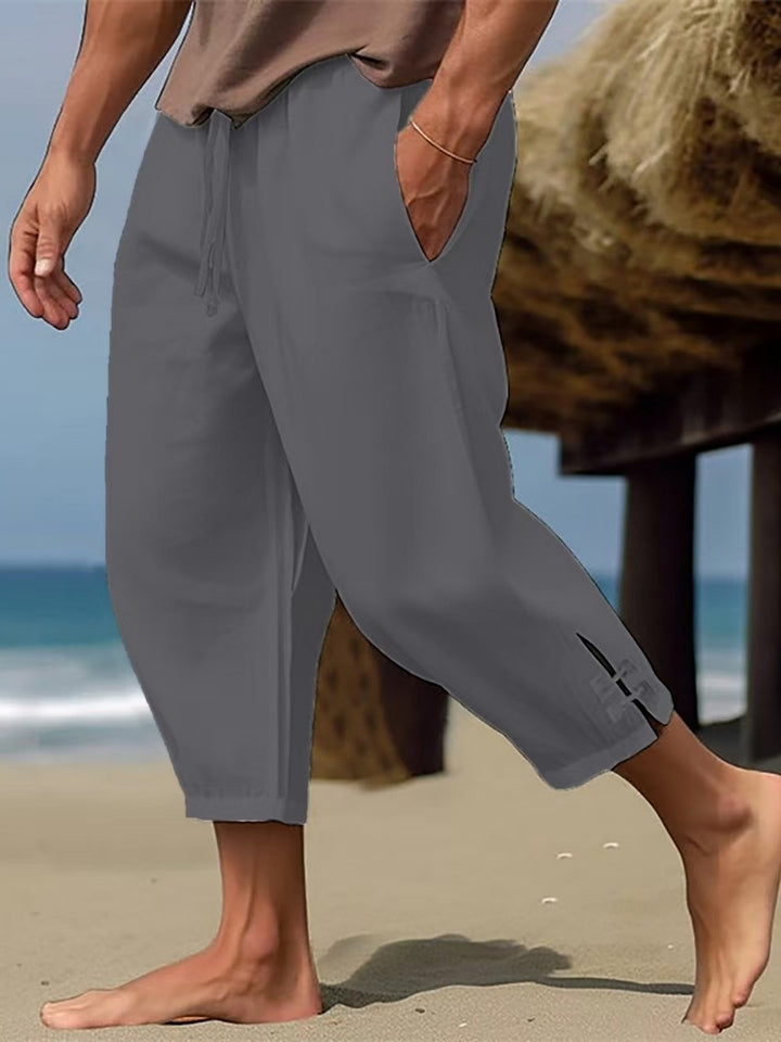 Herren lässige Strandhose mit Bund und seitlichen Taschen Echoarchiv