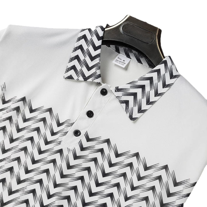 Herren Poloshirt mit modernen Musterdetails Echoarchiv