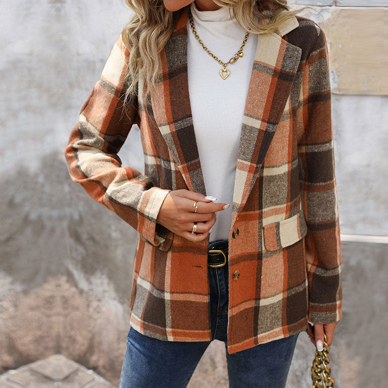 Damen Plaid Blazer Echo Archiv