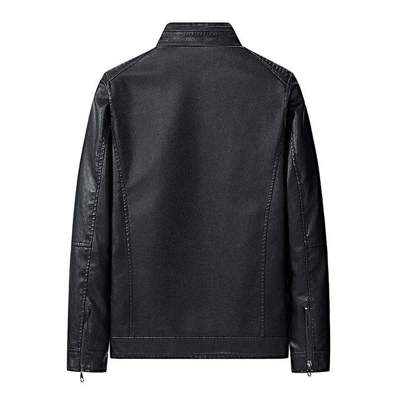 Herren modische Lederjacke mit Steppdetails Echo Archiv