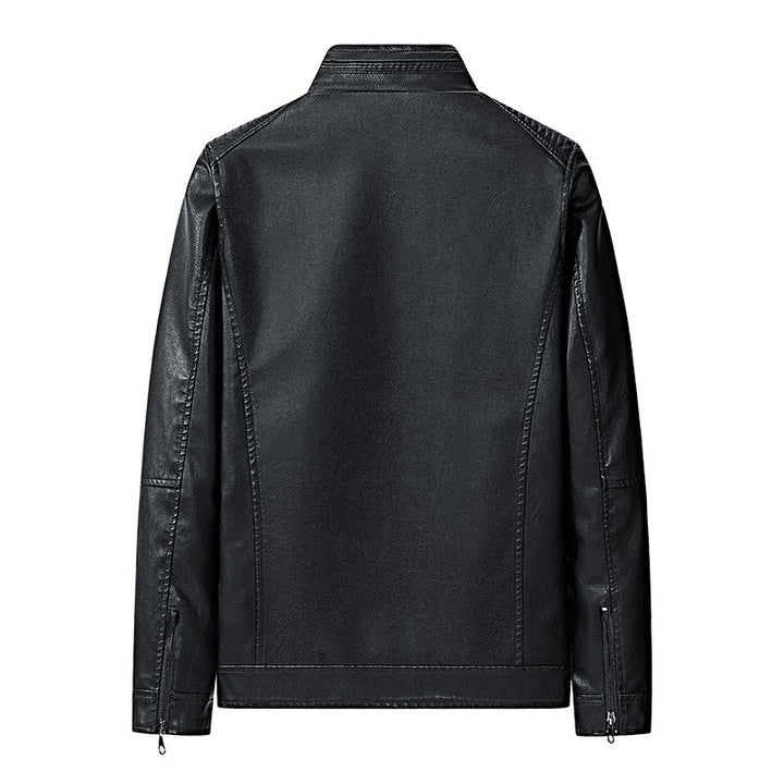 Herren modische Lederjacke mit Steppdetails Echo Archiv