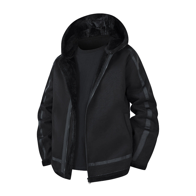 Herren Gefütterte Kapuzenjacke mit Teddyfutter und windabweisender Außenhülle Echo Archiv