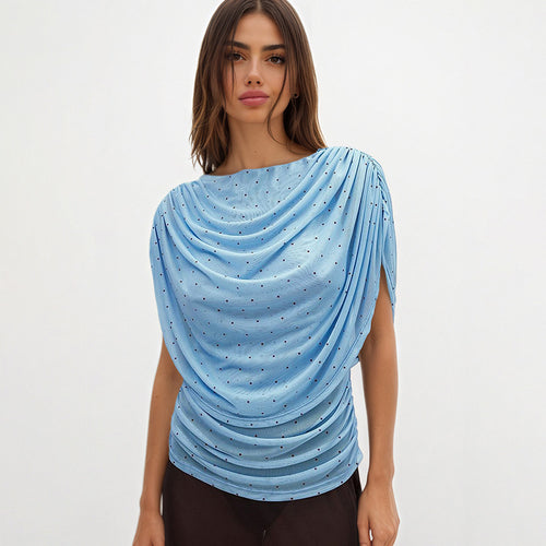 Damen Elegantes Drapiertes Oberteil mit edlen Akzenten Echo Archiv