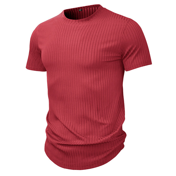 Herren Fitted Rundhalsshirt mit strukturiertem Design und atmungsaktivem Material Echoarchiv