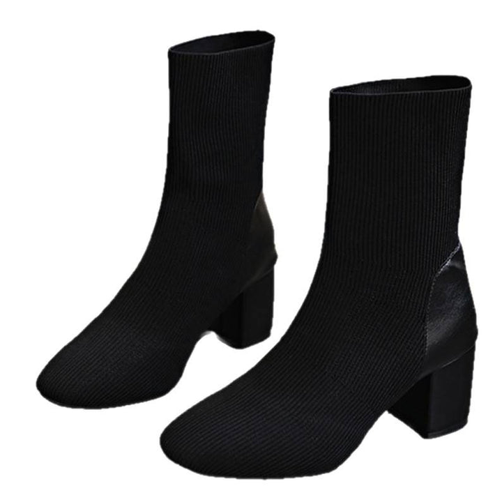 Damen Modische Stiefeletten aus Strick Echo Archiv