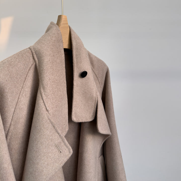 Damen luxuriöser Wollmischung Mantel Echoarchiv
