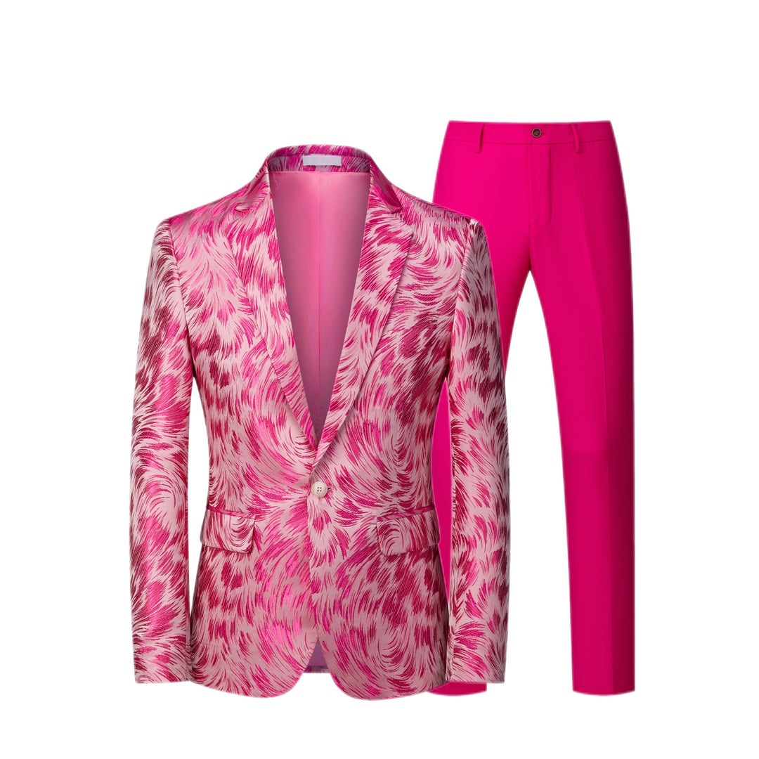 Herren Jacquard-Sakko mit Slim-Fit Anzughose Echo Archiv