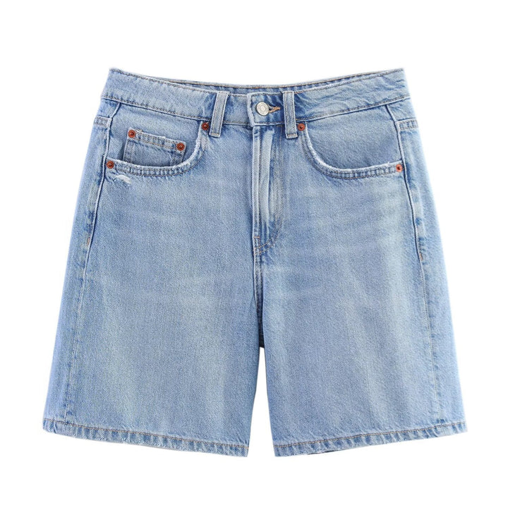 Damen Denim-Shorts im lässigen Schnitt mit hoher Taille und praktischen Taschen Echo Archiv