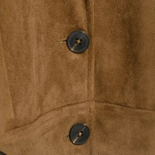 Damen Kurz geschnittene Wollmix-Jacke mit Stehkragen, Reißverschluss und Ballonärmeln Echo Archiv