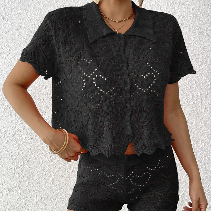 Damen luftiges Häkel-Set mit dekorativen Cut-Outs Echo Archiv
