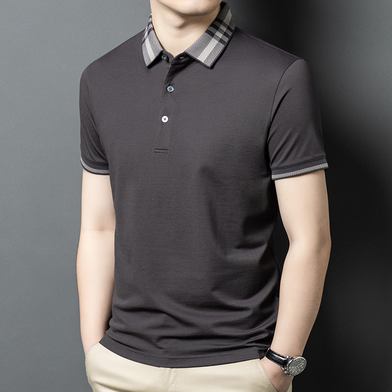 Herren Poloshirt mit modernem Kragen und eleganter Struktur Echoarchiv