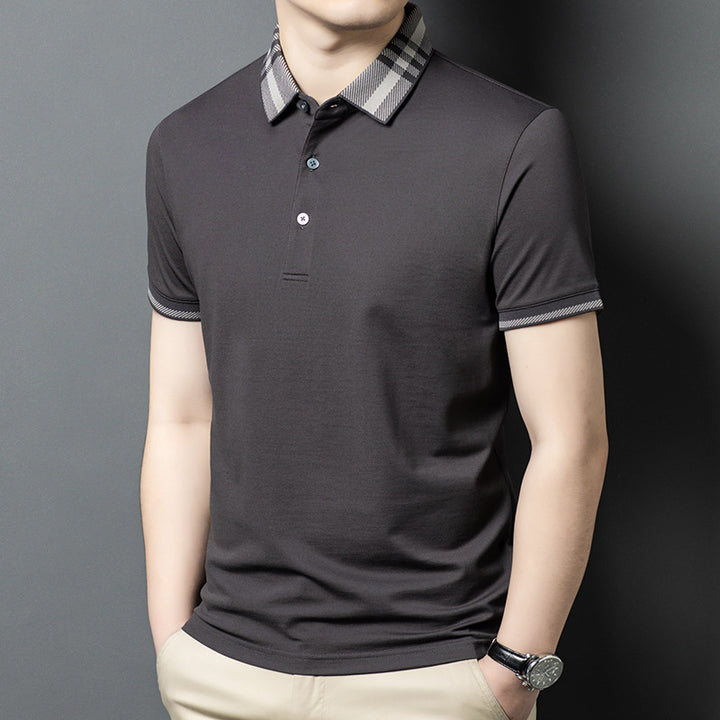 Herren Poloshirt mit modernem Kragen und eleganter Struktur Echoarchiv