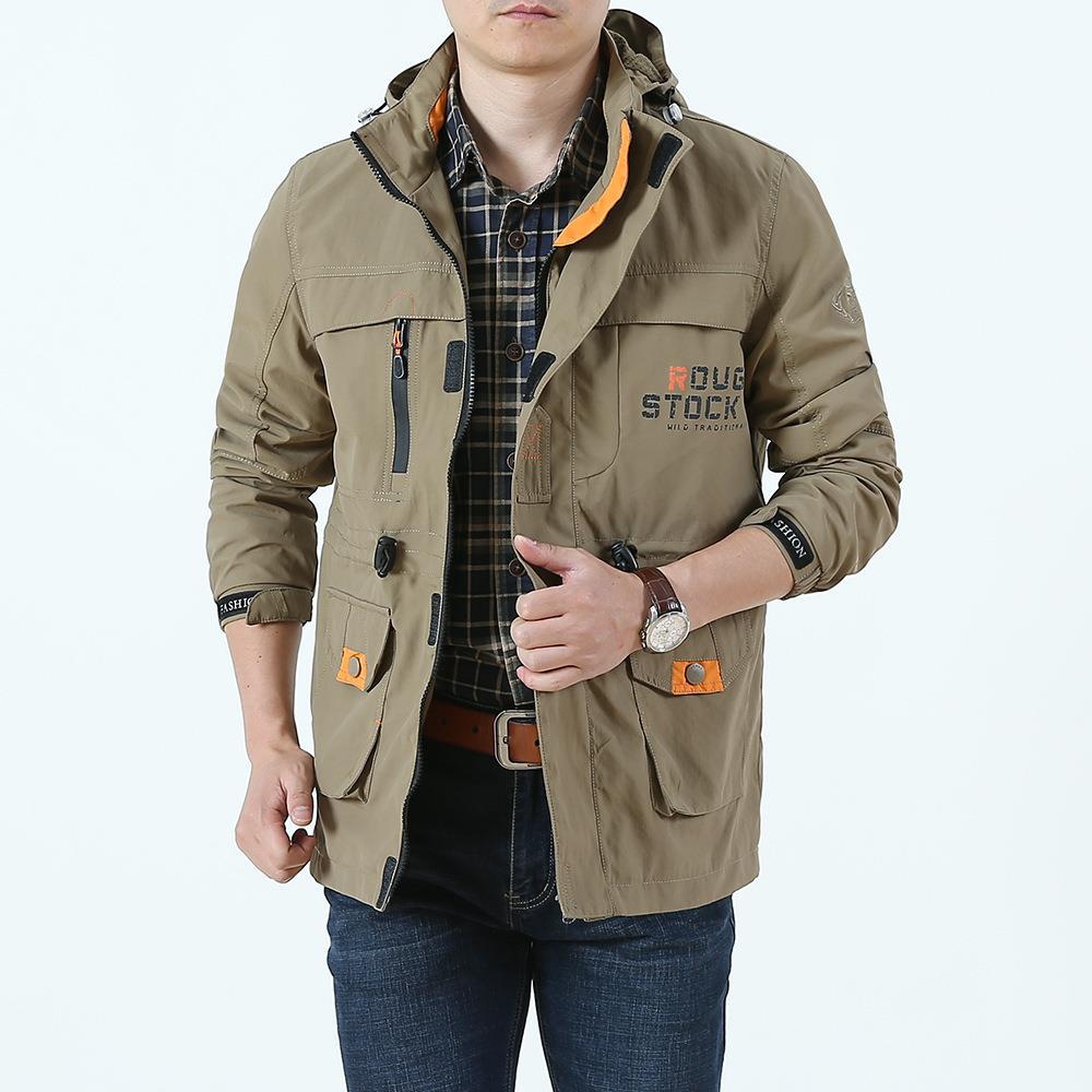 Herren Fieldjacke im Utility‑Stil mit Kapuze und Multifunktions‑Taschen – Taviero