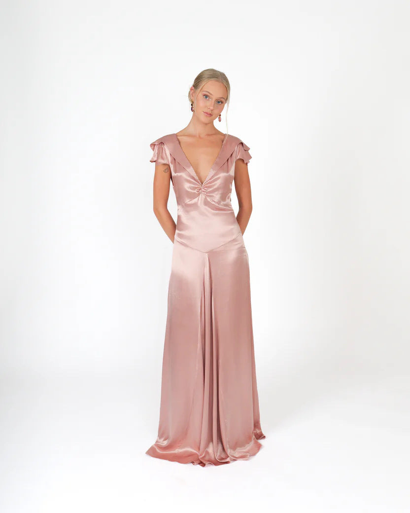 Damen Elegante und fließende Satin-Jumpsuit Echo Archiv