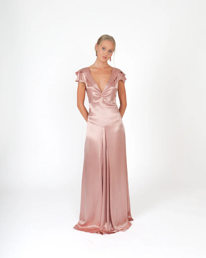 Damen Elegante und fließende Satin-Jumpsuit Echo Archiv
