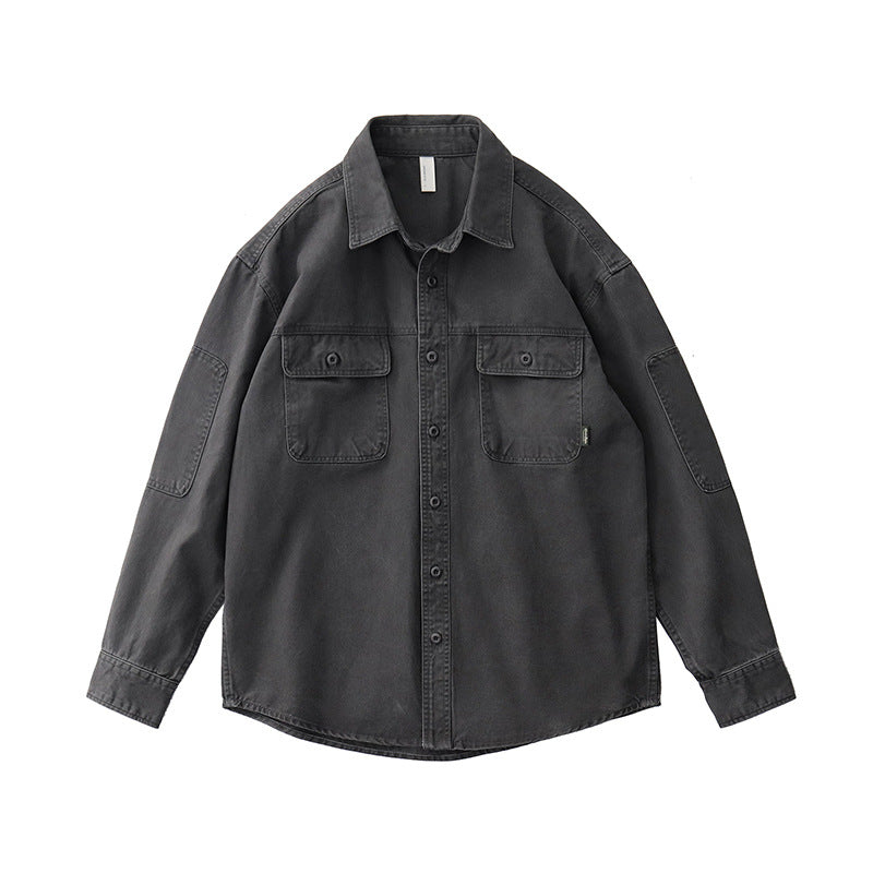 Herren modische Utility-Hemdjacke mit praktischen Brusttaschen Echoarchiv