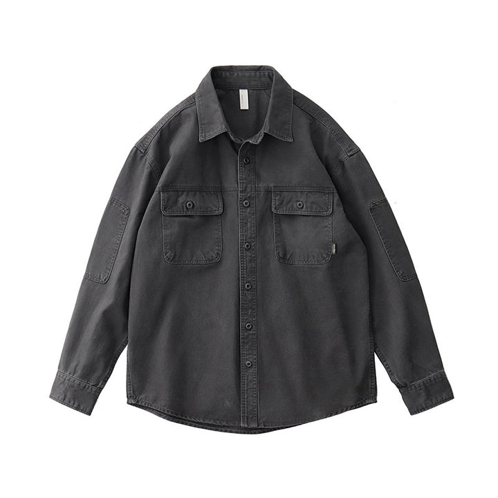 Herren modische Utility-Hemdjacke mit praktischen Brusttaschen Echoarchiv