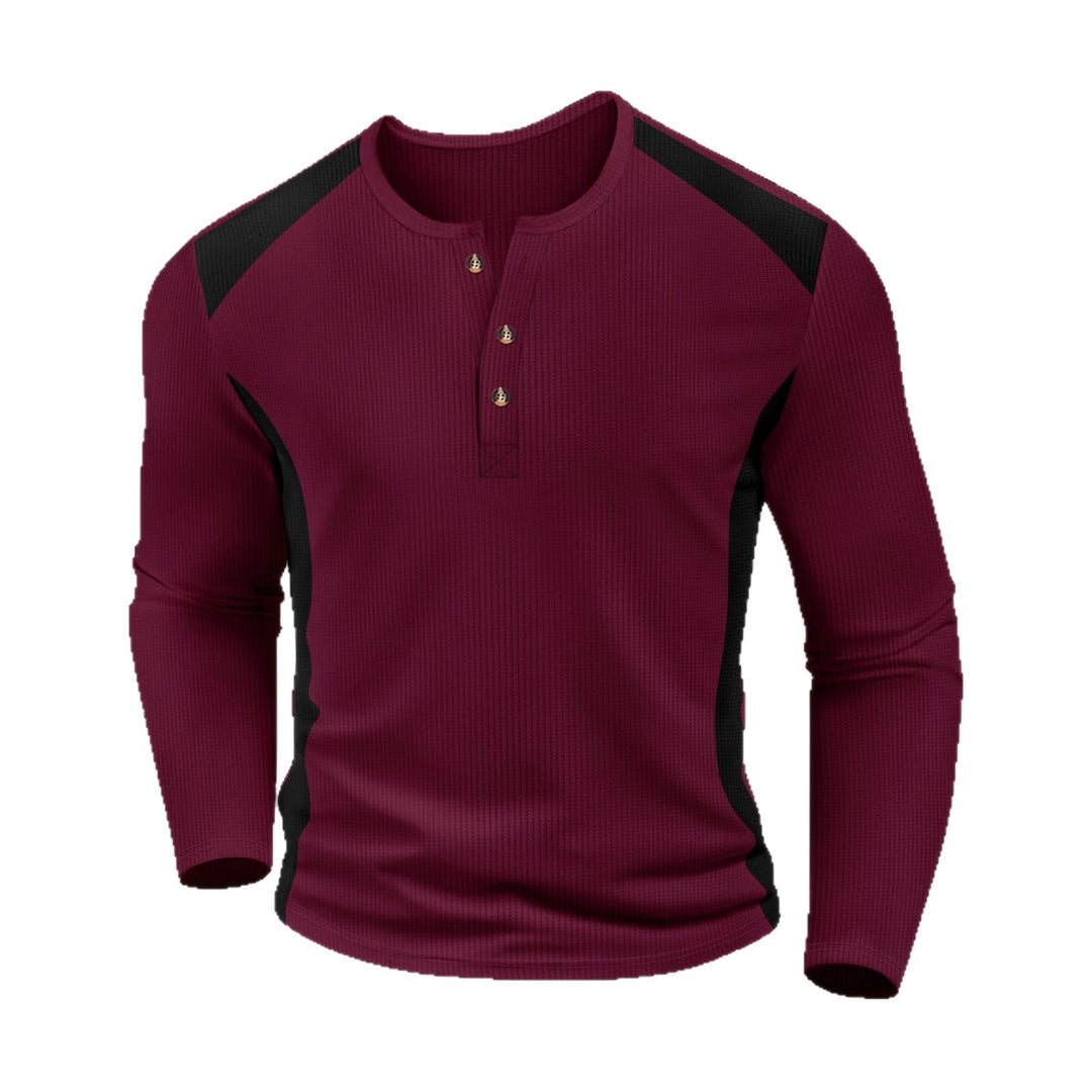 Herren Langarmshirt mit modischen Kontrastelementen Echoarchiv