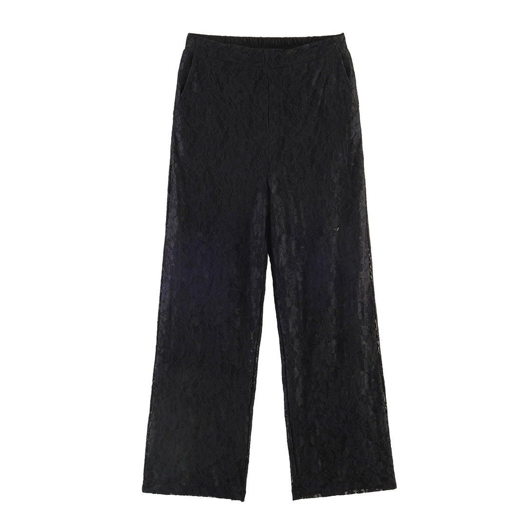 Damen Hochelastische Spitzenhose mit weitem Bein und hoher Taille Echo Archiv