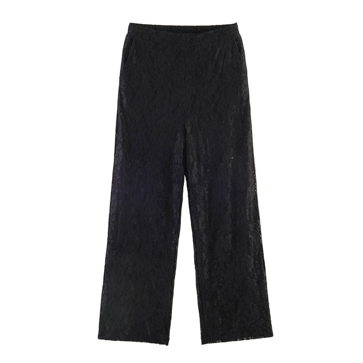 Damen Hochelastische Spitzenhose mit weitem Bein und hoher Taille Echo Archiv