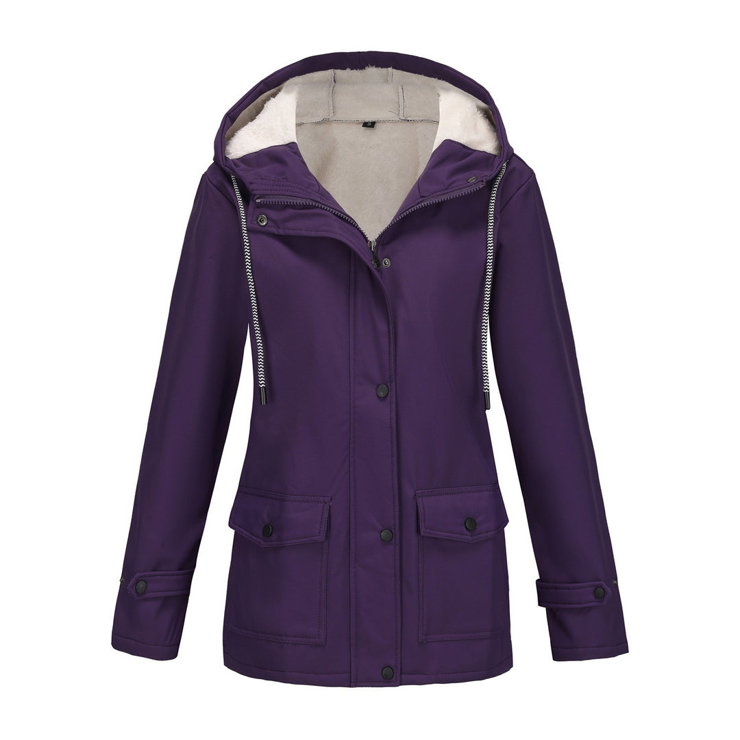 Damen Modische Outdoor-Jacke mit Fleece-Futter – Célinea