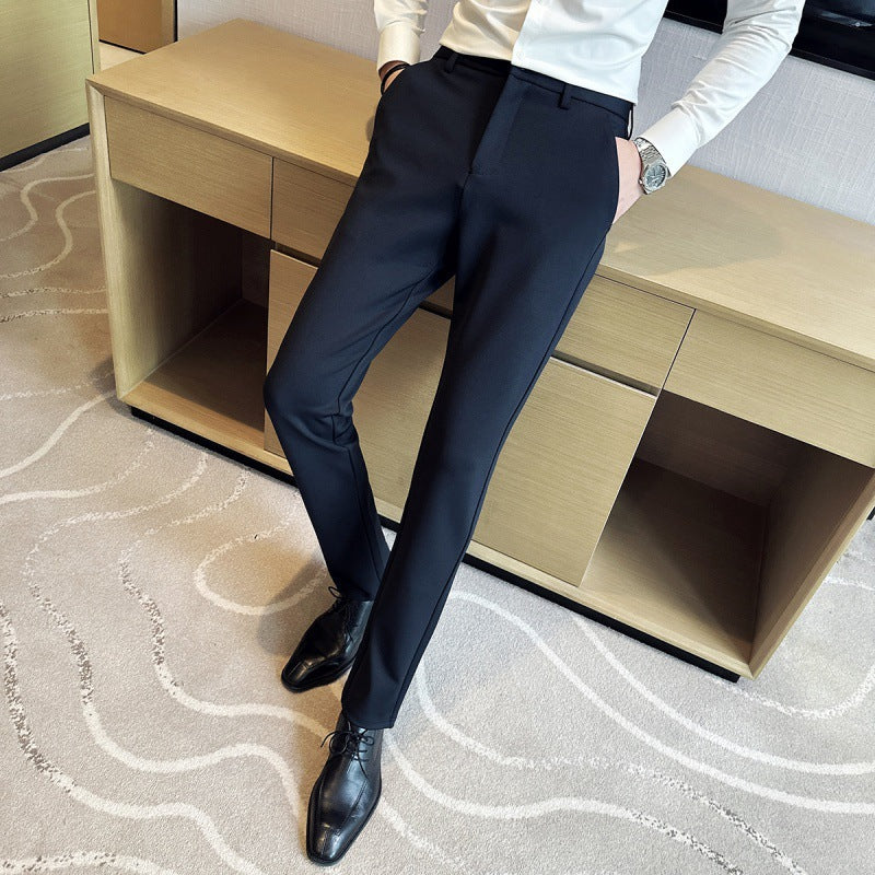 Herren elegante Anzughose aus leichtemStretchmaterial mit seitlichen Taschen Echoarchiv