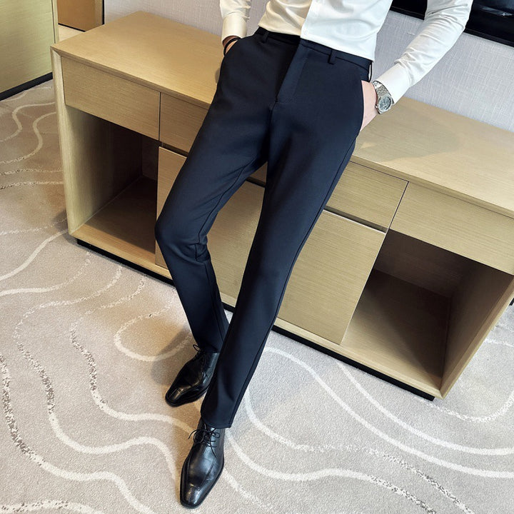 Herren elegante Anzughose aus leichtemStretchmaterial mit seitlichen Taschen Echoarchiv