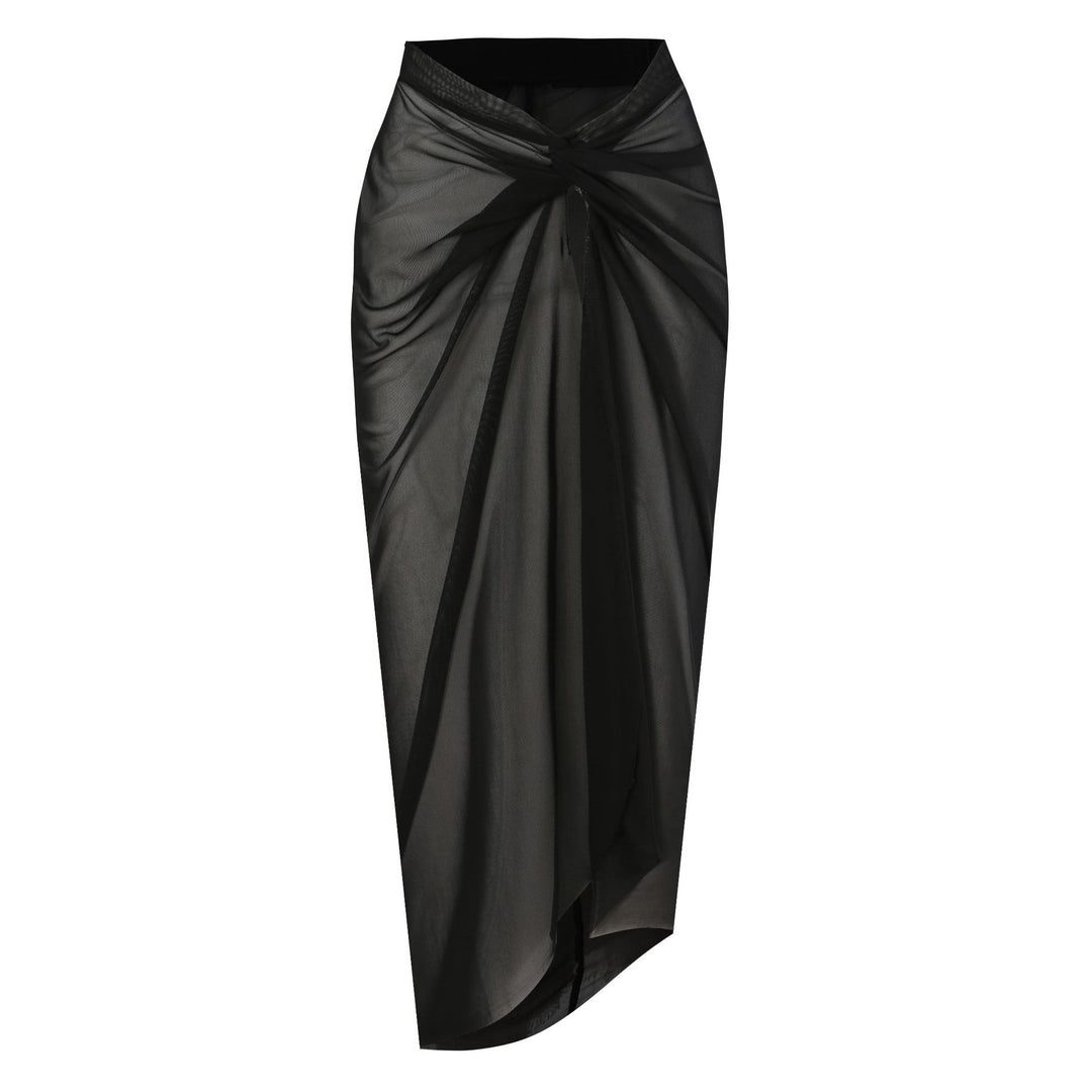 Damen Einteiler Badeanzug mit asymmetrischem Schnitt und elegantem Wickelrock Echo Archiv