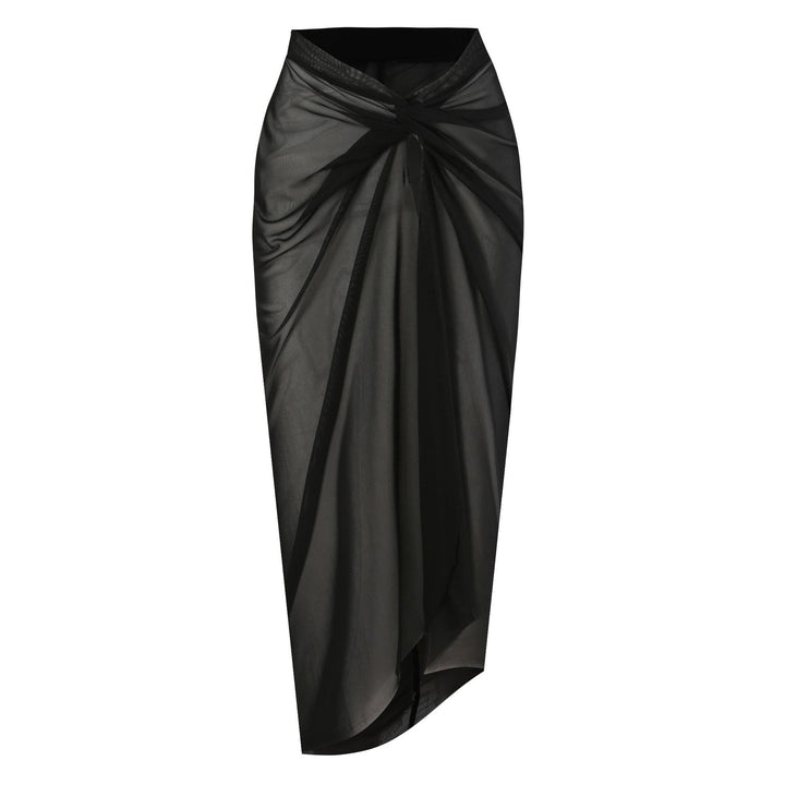 Damen Einteiler Badeanzug mit asymmetrischem Schnitt und elegantem Wickelrock Echo Archiv