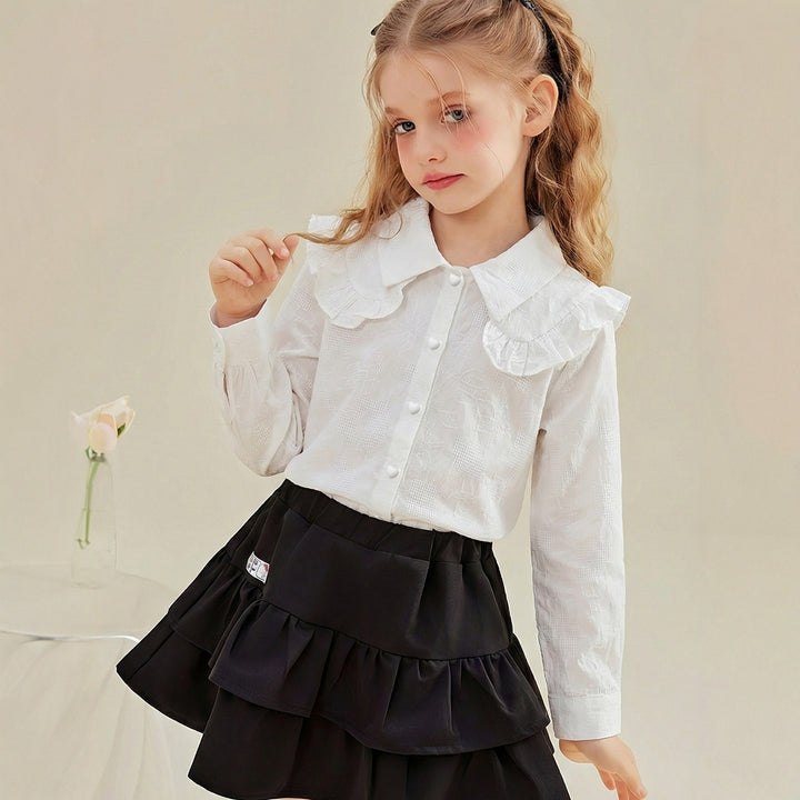 Mädchen Bluse mit Rüschenkragen Echo Archiv