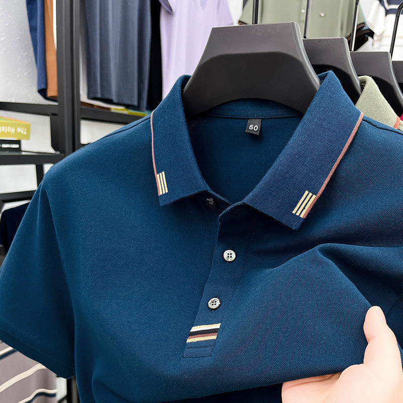 Herren Poloshirt mit strukturierter Piqué-Oberfläche und eleganten Kontrastdetails Echoarchiv