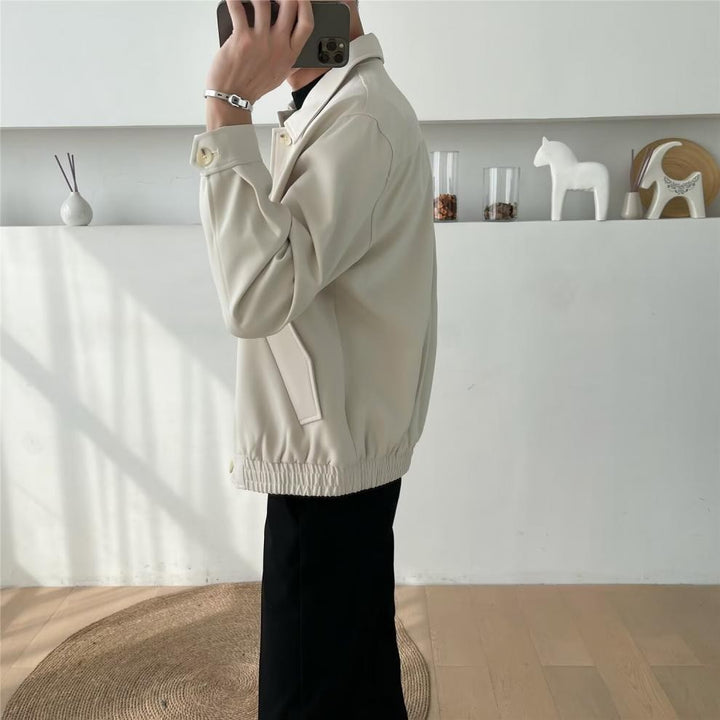 Herren Modische Jacke mit Druckknöpfen Echo Archiv
