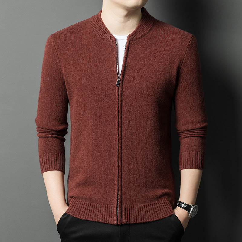 Herren warmer Strickpullover mit hochwertigem Reißverschluss Echoarchiv