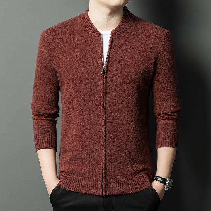Herren warmer Strickpullover mit hochwertigem Reißverschluss Echoarchiv
