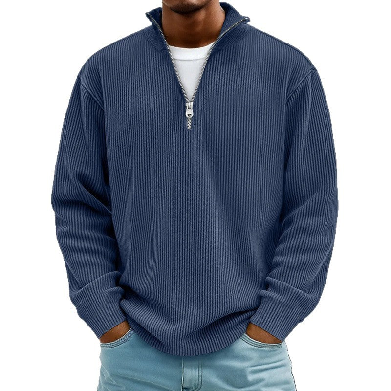 Herren Modischer Sweatpullover mit Reißverschluss Echoarchiv