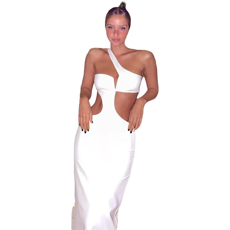 Damen Off-Shoulder Abendkleid mit asymmetrischer Ausschnitt Echo Archiv