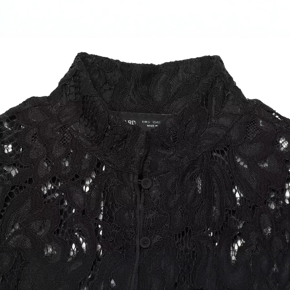 Damen Cropped Spitzenjacke mit floralem Allover-Spitzendesign und Stehkragen Echoarchiv