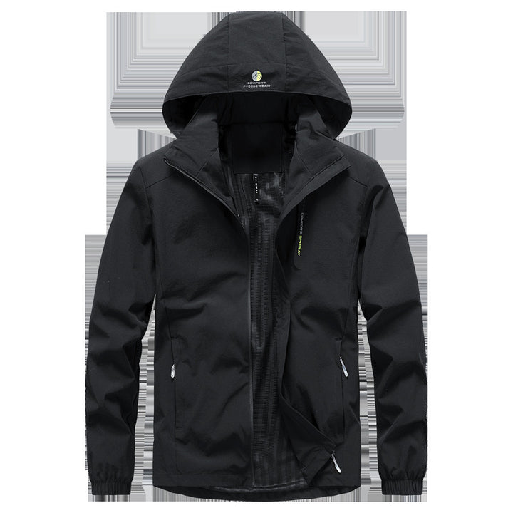 Herren leichte Softshell-Kapuzenjacke mit winddichter Membran und Reißverschlusstaschen Echoarchiv