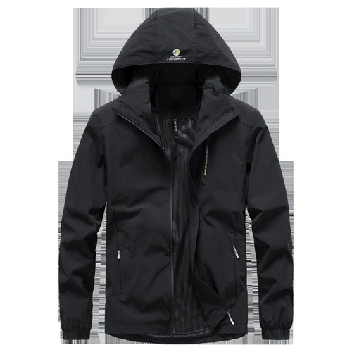 Herren leichte Softshell-Kapuzenjacke mit winddichter Membran und Reißverschlusstaschen Echoarchiv