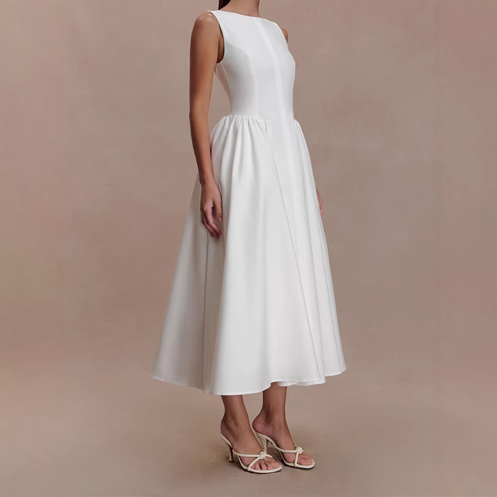 Damen Elegantes Midikleid mit femininen A-Linien-Rock Echo Archiv